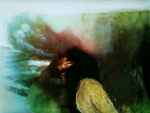 Wvznr, 29EX16, O.Titel, Öl a. experimenteller Fotografie, 50 x 66 cm, 2016